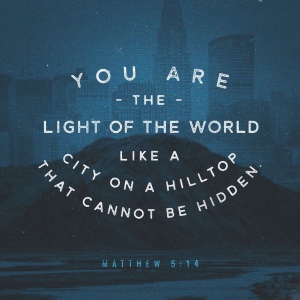 Matthew 5:14 this part of the sermon on the mount. The whole sermon is on how to be the light of the world and about God‘s presence with us in the struggle